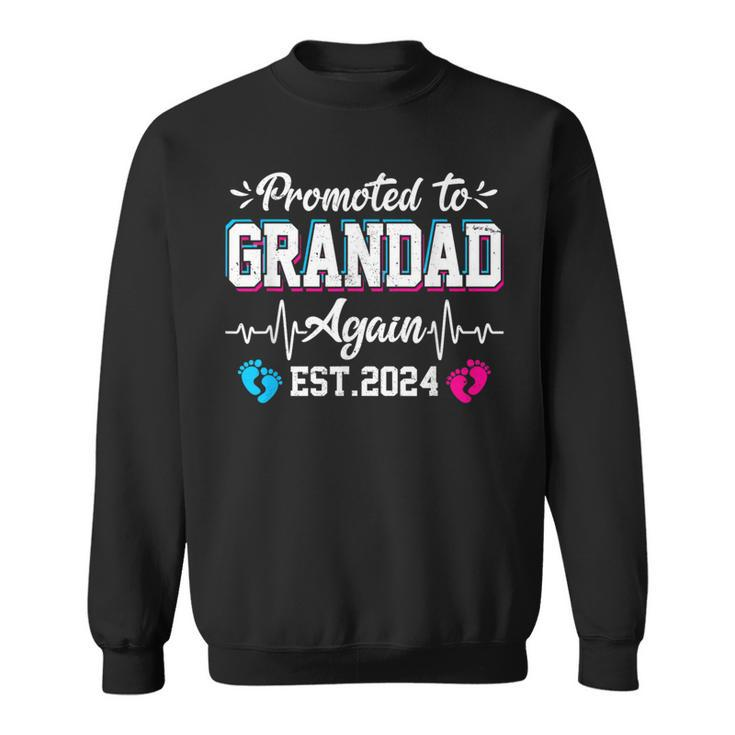 Vintage Promoted To Grandad 2024 Father's Day Sweatshirt