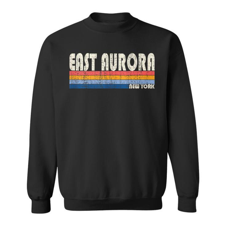 Vintage Retro 70S 80S Style Hometown Of East Aurora Ny Sweatshirt