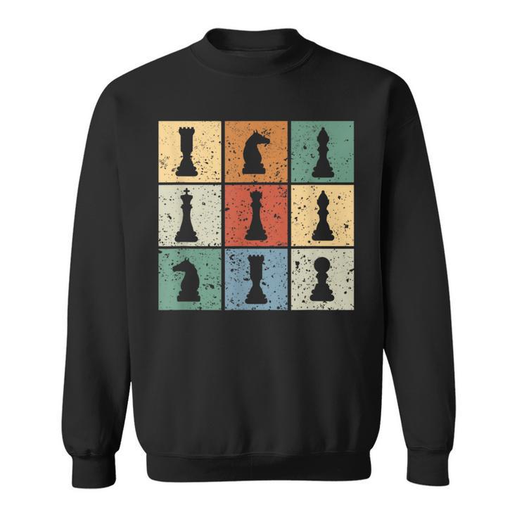 Vintage Retro Del Club De Ajedrez Para Los Amantes Camisa de entrenamiento