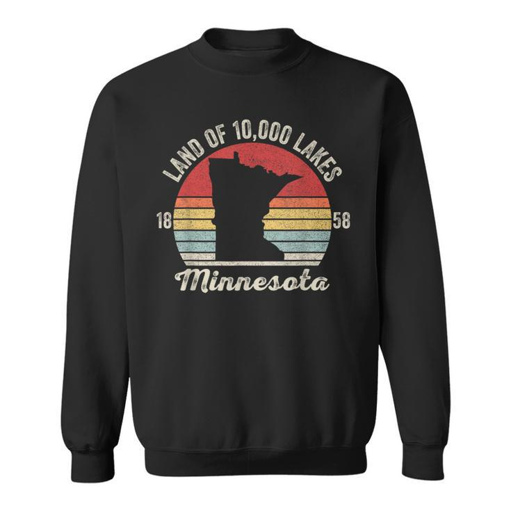 Vintage Retro Land Of 10000 Lakes 1858 Minnesota Sweatshirt
