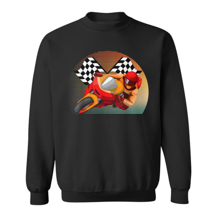 Vintage Retro Style Motorbike Moto Gp Sport Racing Fan Sweatshirt