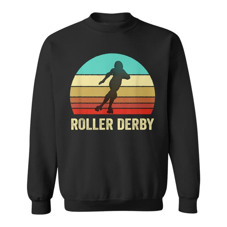 Vintage Retro Style Sunset Roller Derby Sweatshirt