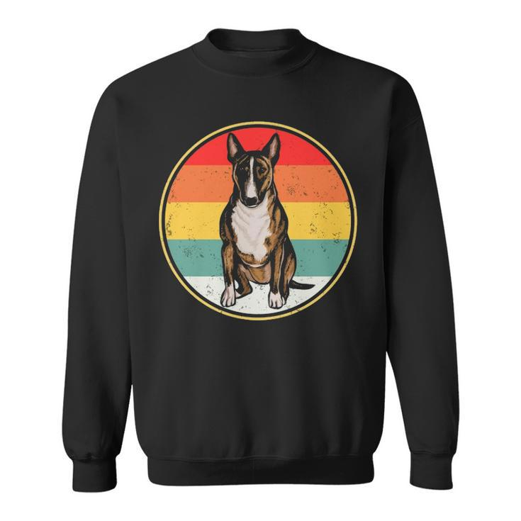 Vintage Retro Sunset Miniature Bull Terrier Dog Sweatshirt