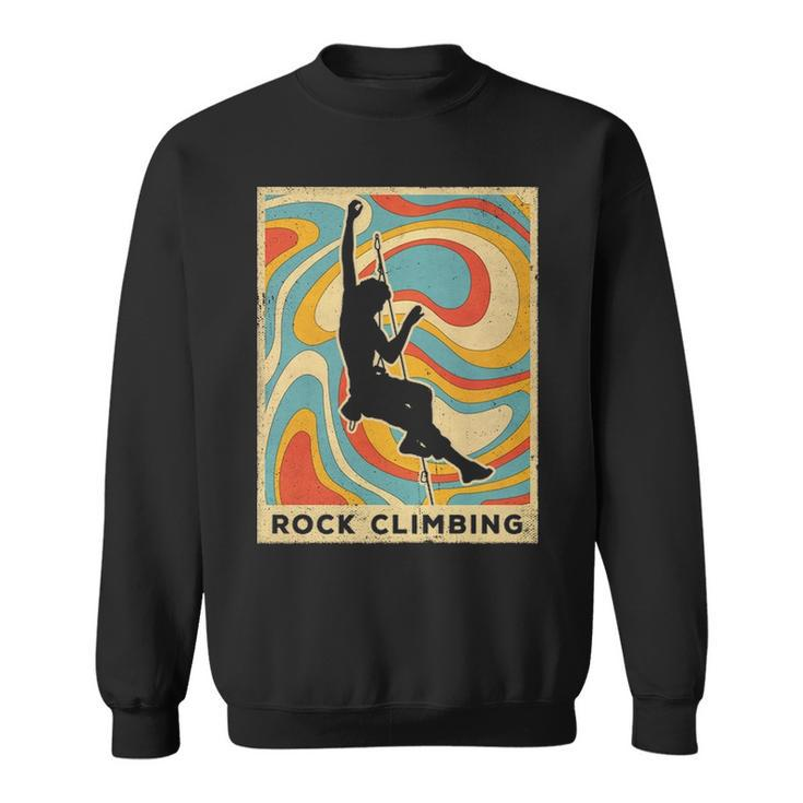 Vintage Rock Climbing Sport Retro Poster Sweatshirt