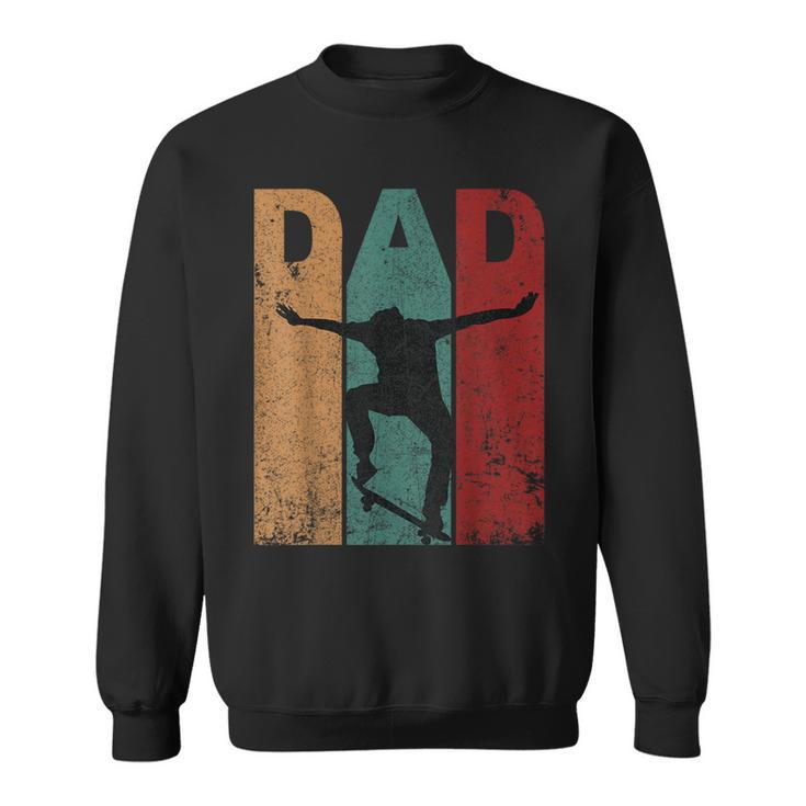 Vintage Skateboard Dad Daddy Silhouette Father's Day Sweatshirt