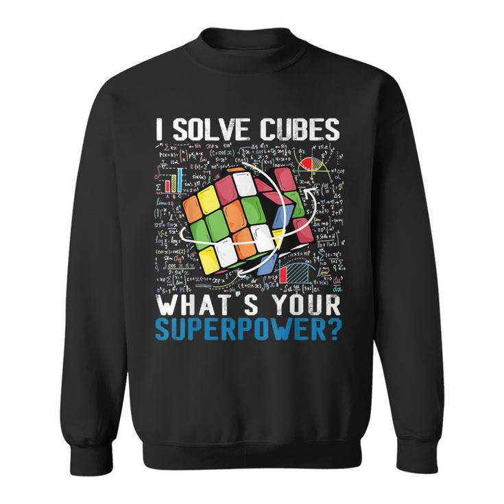 Vintage I Solve Cubes Superpower Speed Cubing Sweatshirt