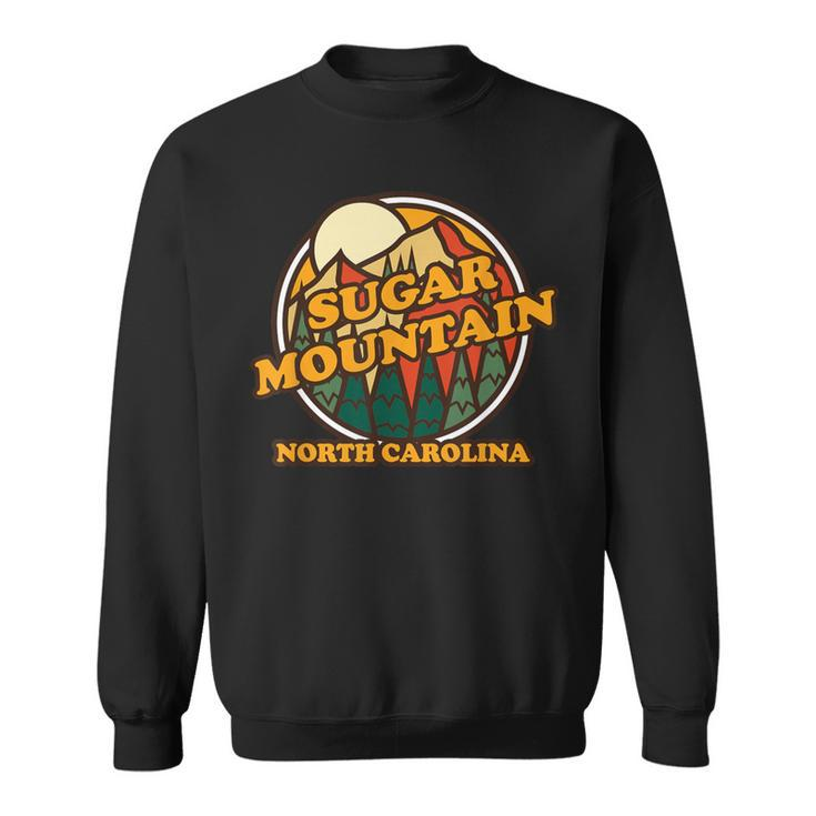 Vintage Sugar Mountain North Carolina Mountain Hiking Print Sweatshirt