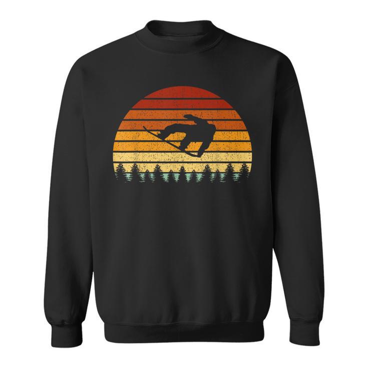 Vintage Sun Snowboard For Snowboarders Sweatshirt