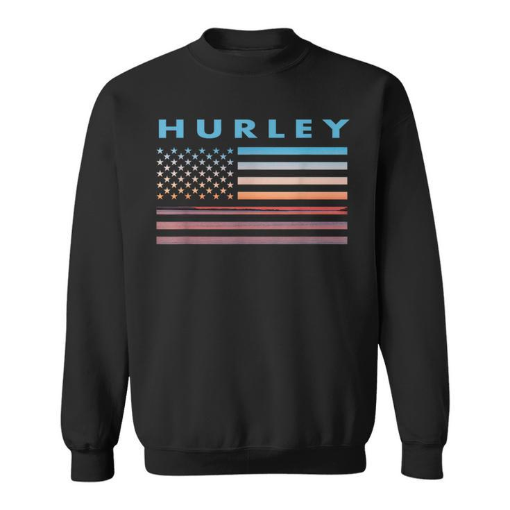Vintage Sunset American Flag Hurley Virginia Sweatshirt