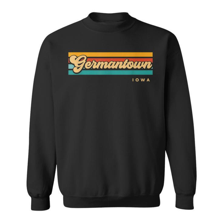 Vintage Sunset Stripes Germantown Iowa Sweatshirt