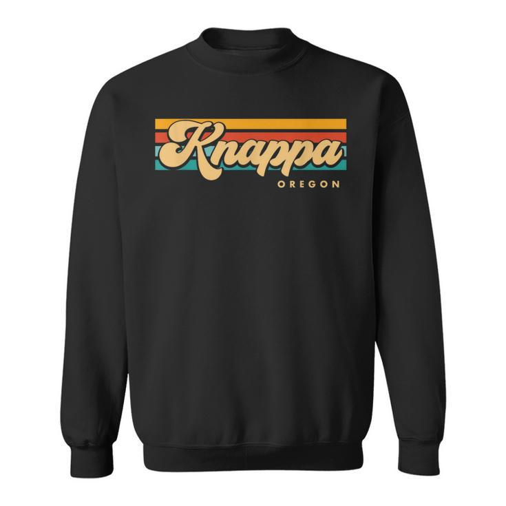 Vintage Sunset Stripes Knappa Oregon Sweatshirt