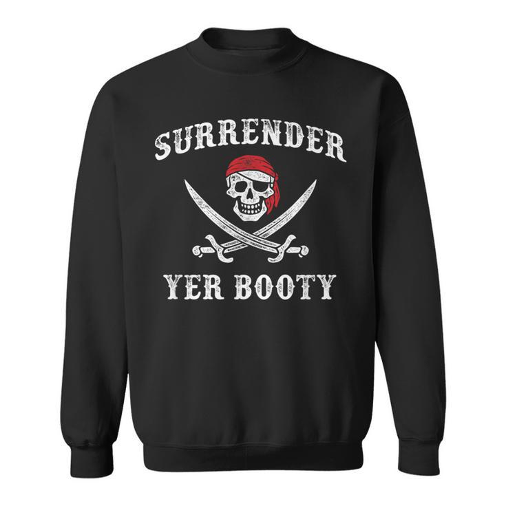 Vintage Surrender Your Booty Pirate Sweatshirt