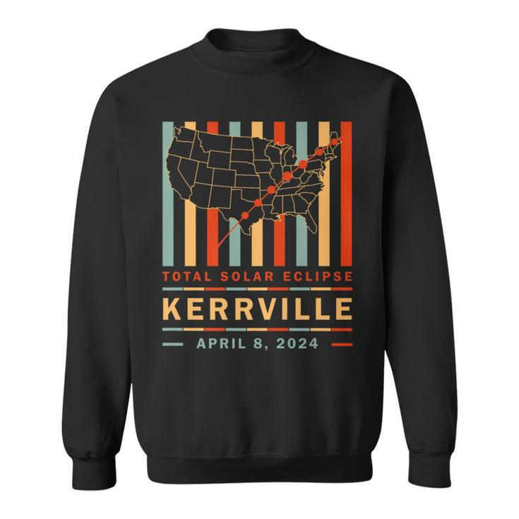 Vintage Total Solar Eclipse 2024 Kerrville Sweatshirt