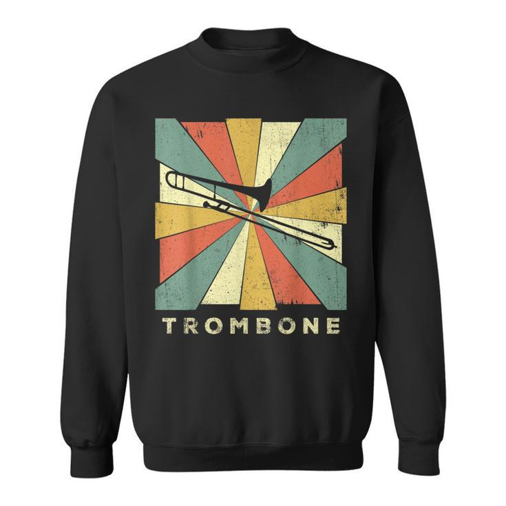 Vintage Trombone Player Music Retro Sweatshirt