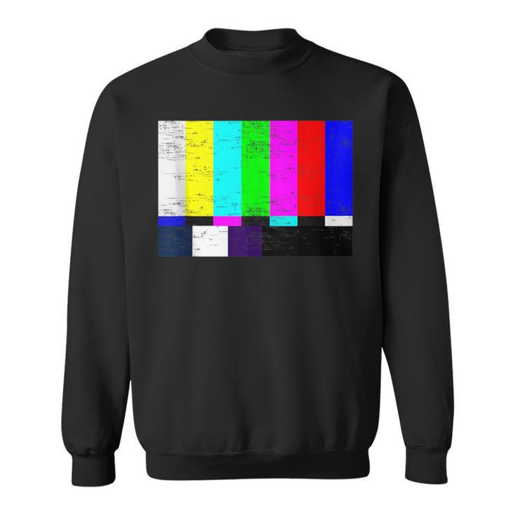 Vintage Tv Test Pattern Color Bars Graphic Presents Sweatshirt