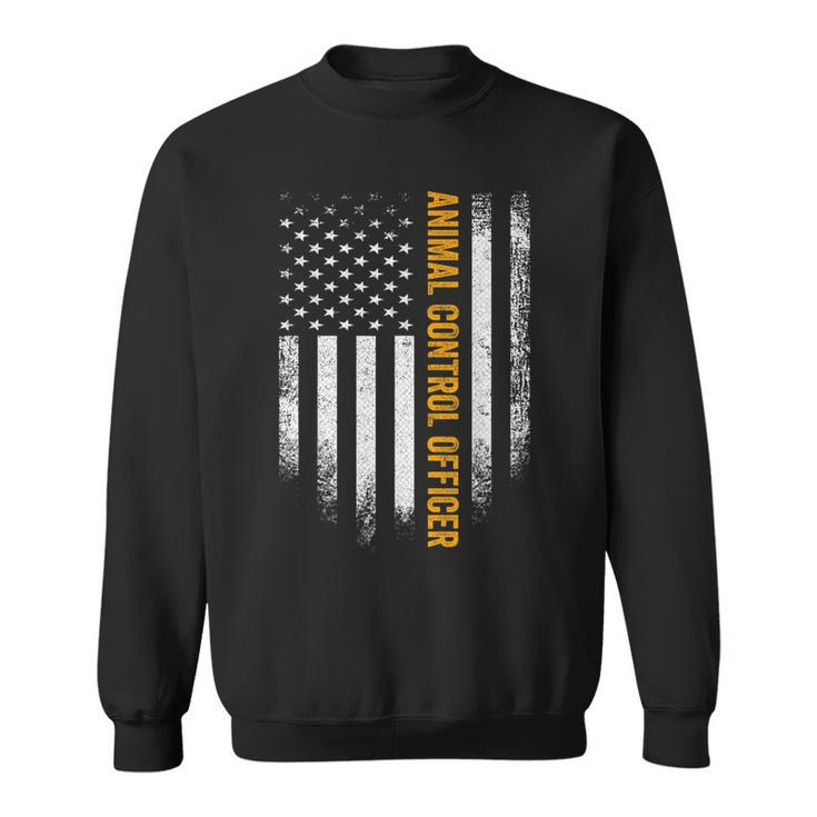 Vintage Usa Animal Control Officer American Flag Patriotic Sweatshirt