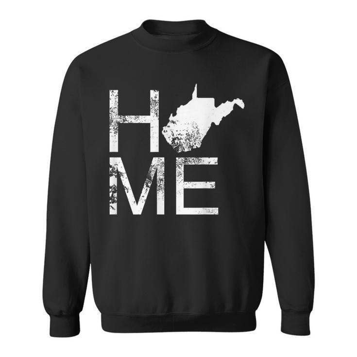 Vintage West Virginia Home Wv State Map In Place Of O Sweatshirt