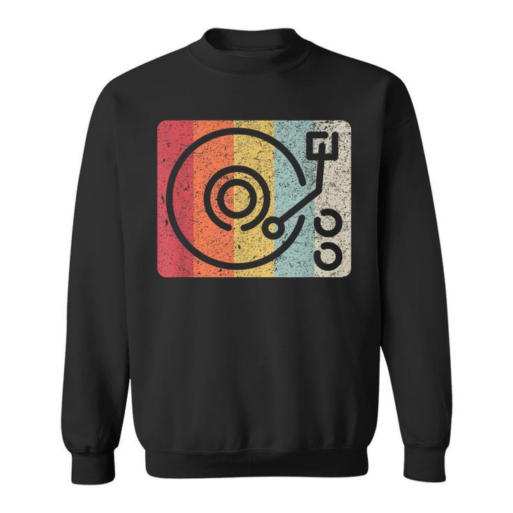 Vinyl Record Retro Style Sweatshirt