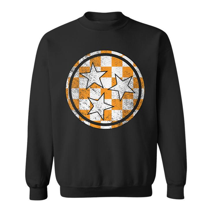 Volunr State Orange And White Checkerboard Tennessee Sweatshirt