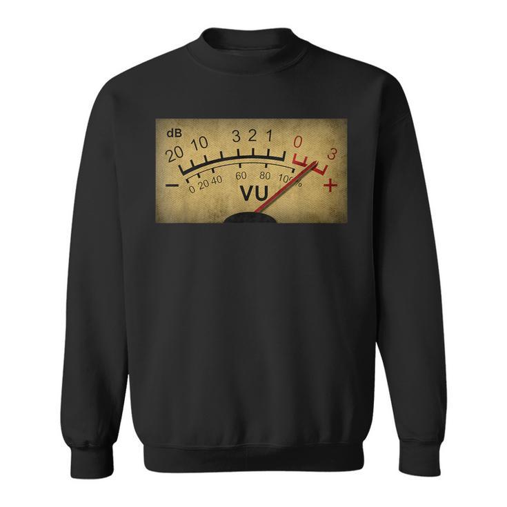 Vu Meter Retro Grunge Db Dj Vintage Sweatshirt