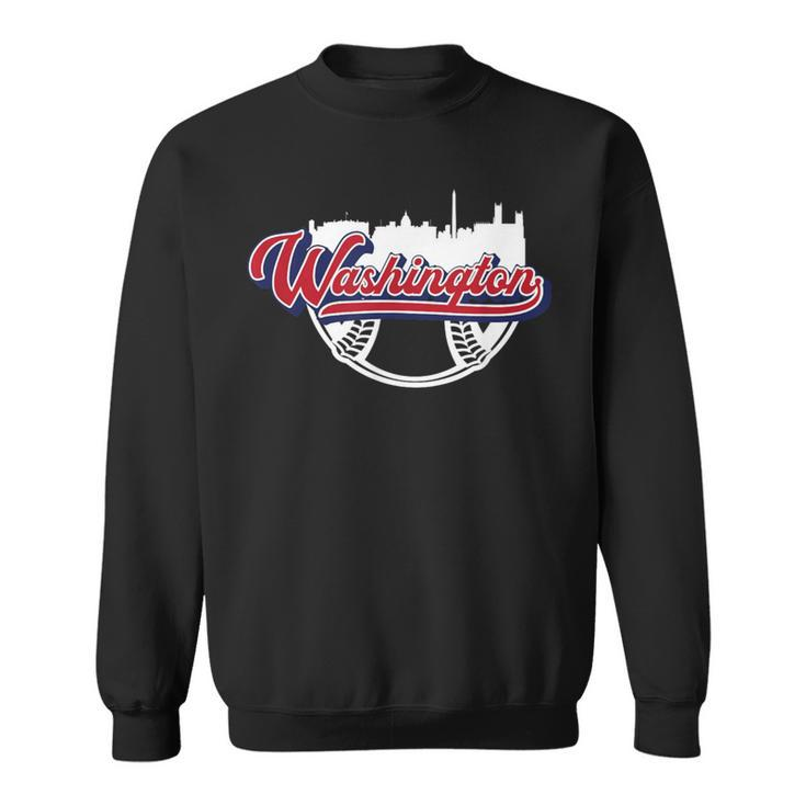 Washington Dc Baseball Downtown City Skyline Fan Sweatshirt