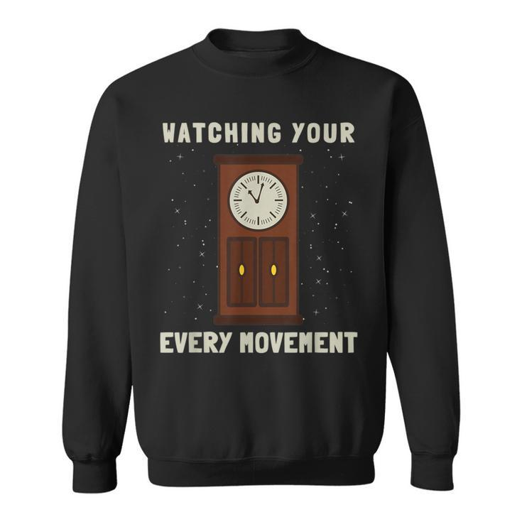 Watch Collector Watchmaker And Horologist Grandfather Clock Sweatshirt