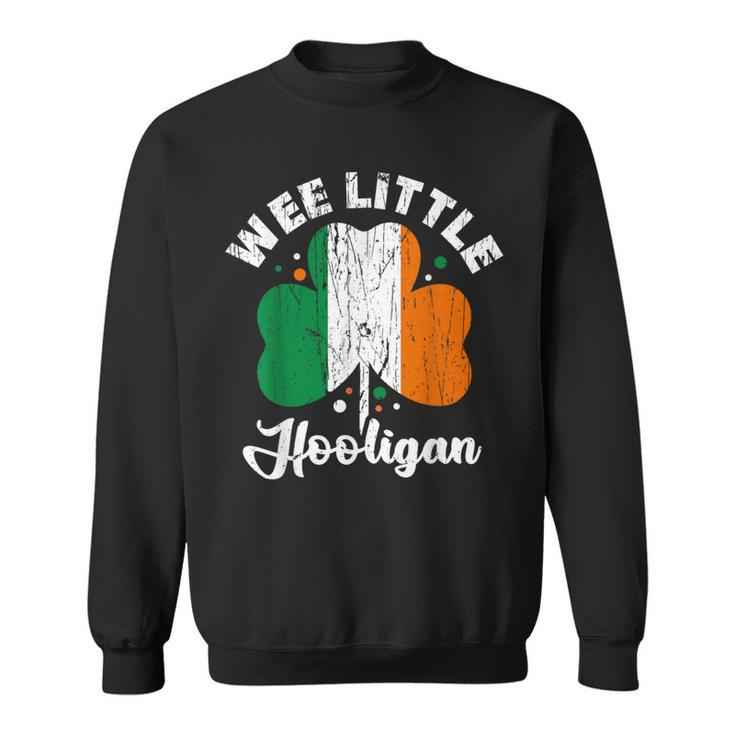 Wee Little Hooligans Irish Clovers Shamrocks Vintage Sweatshirt