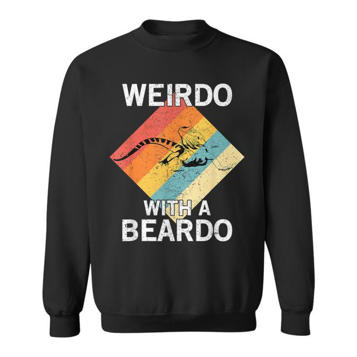 Weirdo With A Beardo Retro Vintage Bearded Dragon Sweatshirt