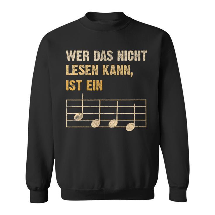 Wer Das Nicht Lesen Kann Ist Ein Monkey Music Theory Sweatshirt