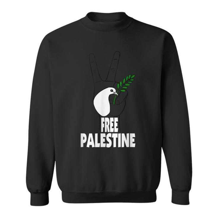 West Bank Middle East Peace Dove Olive Branch Free Palestine Sweatshirt