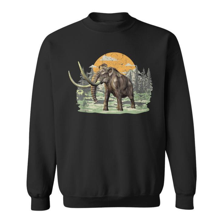 Wholly Mammoth Dinosaur Lover Vintage Distressed Boys Sweatshirt