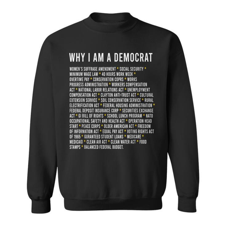 Why I Am A Democrat Cool Political Outfit For Democrats Sweatshirt