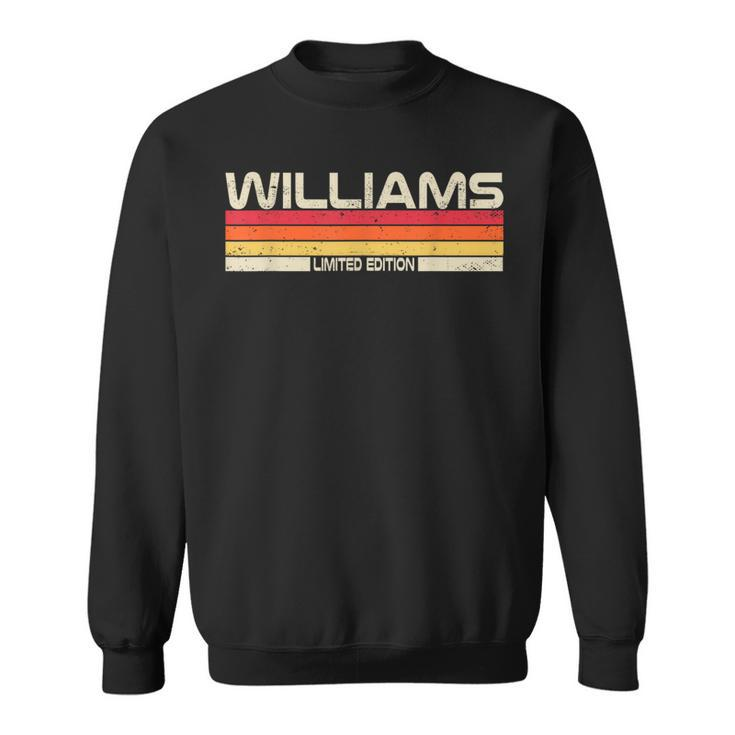 Williams Surname Birthday Family Reunion 80S 90S Sunset Sweatshirt