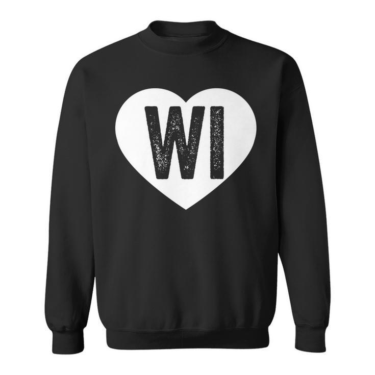 Wisconsin Heart Hometown State Pride Midwest Love Sweatshirt