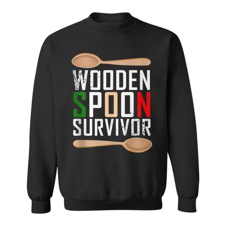 Wooden Spoon Survivor Native Italian Joke Sweatshirt