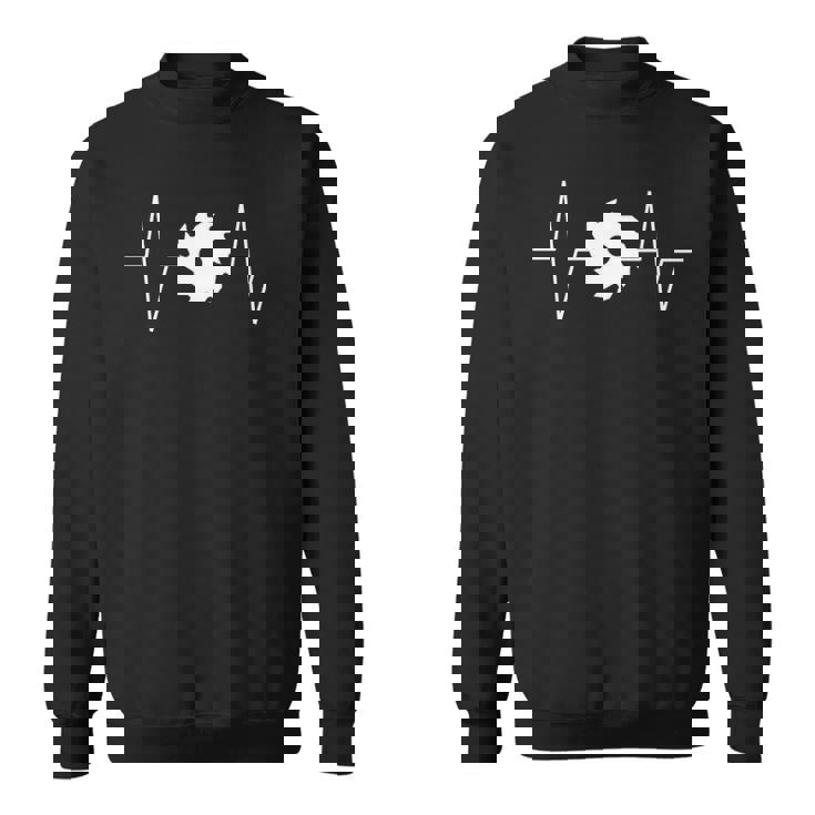 Woodworker Circular Saw Blade Heartbeat Ekg Pulse Sweatshirt