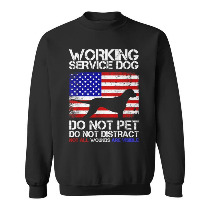 Working Service Dog Assistant Support Ptsd Veteran Sweatshirt
