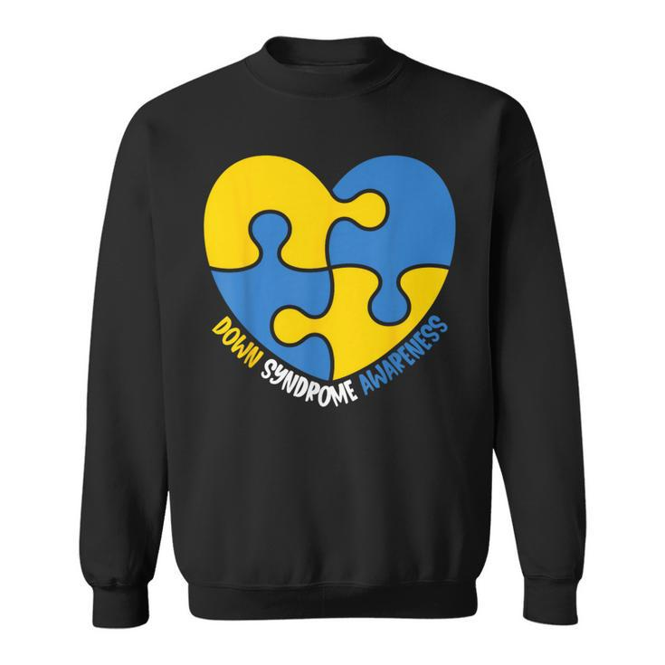 World Down Syndrome Awareness Day T21 Heart Sweatshirt