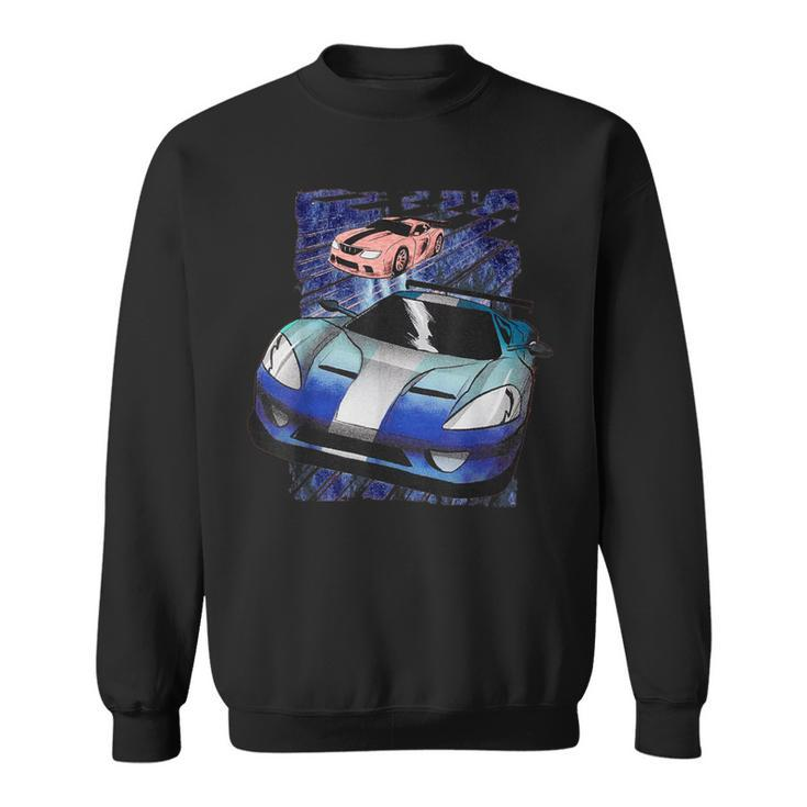 World Of Hot Car Wheels & Hot Car Rims Race Car Graphic Sweatshirt