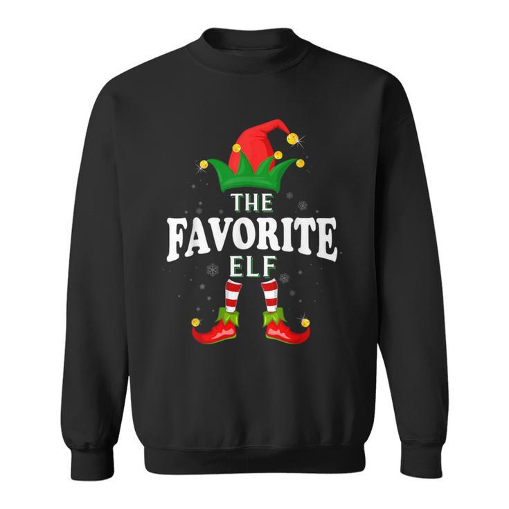 Xmas Favorite Elf Family Matching Christmas Pajama Sweatshirt