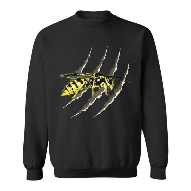 Yellow Jacket Wasp Tear Punk Emo Goth Sweatshirt