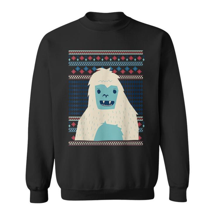 Yeti Monster Bigfoot Sasquatch Snow-Beast Ugly Christmas Fun Sweatshirt