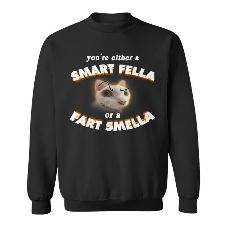 You're Either A Smart Fella Or A Fart Smella Meme Sweatshirt