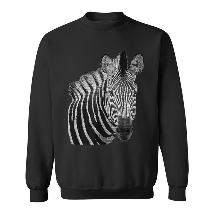 Zebra Face Wildlife Animal African Safari Wild EyesSweatshirt