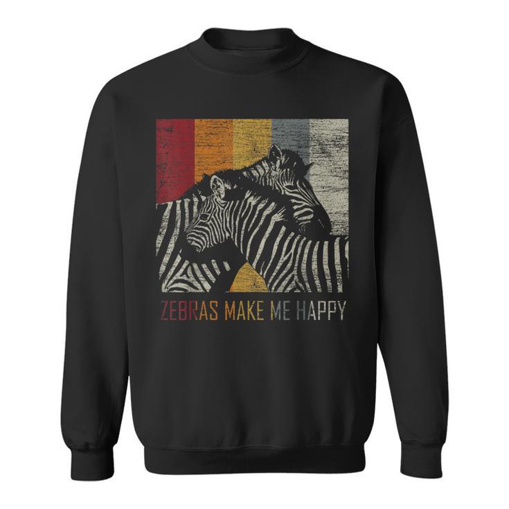 Zebras Mache Mich Glücklich Zebra Sweatshirt