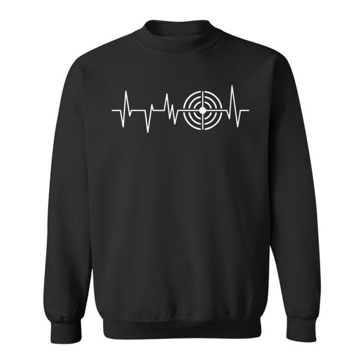 Zielscheibe Schießen Herzschlag Sports Shooting Sweatshirt