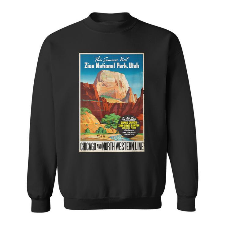 Zion National Park Utah Grand Canyon Hiking Sweatshirt