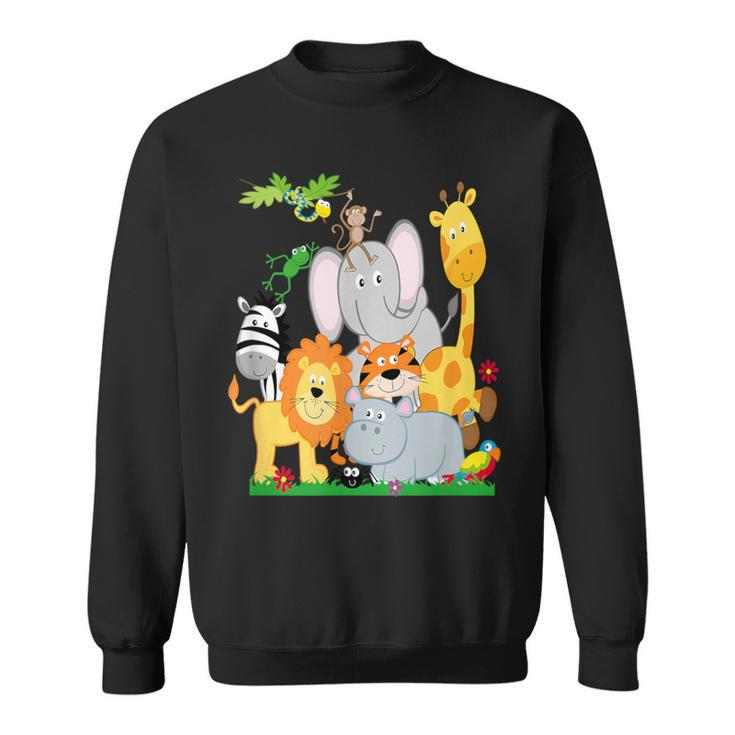 Zoo Animals Wildlife Birthday Party A Day At The Zoo Sweatshirt
