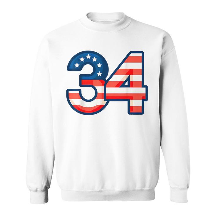 34 Guilty Trial Judge Usa Flag Sweatshirt