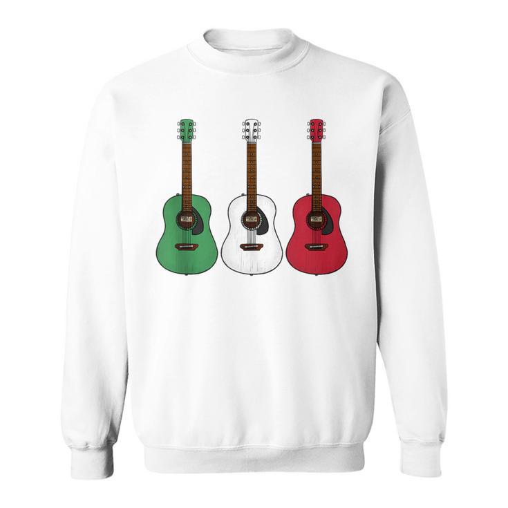 Acoustic Guitar Italian Flag Guitarist Musician Italy Sweatshirt